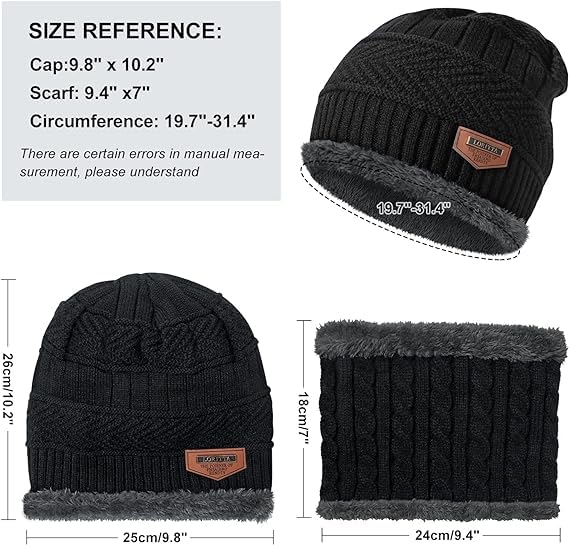 Unisex Woolen Cap Set