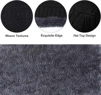 Unisex Woolen Cap Set