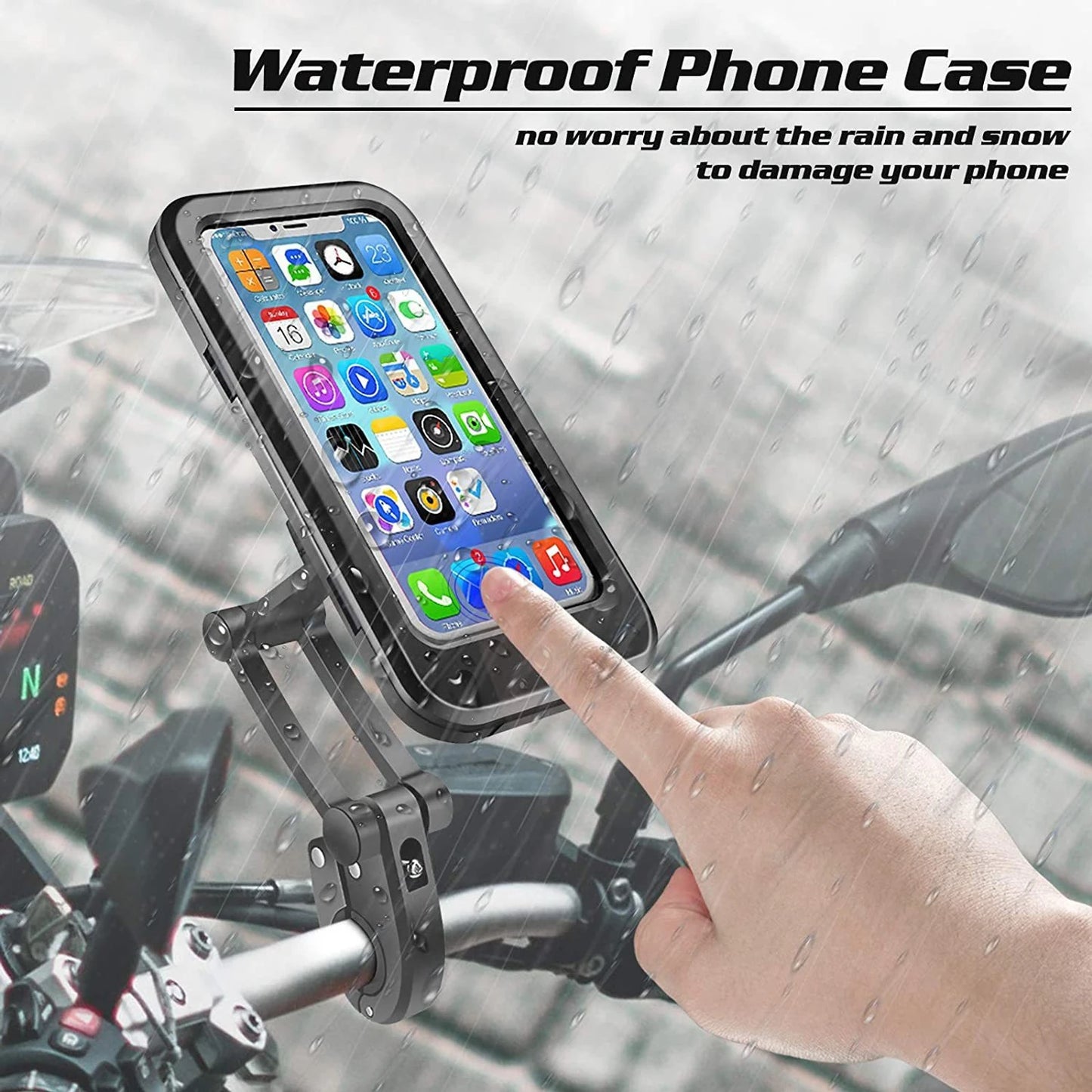 Motorcycle Bicycle Waterproof Mobile Stand